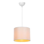 Suspension luminaire Plafonnier PΕ27 blanc crème D22x60cm