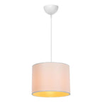 Suspension luminaire Plafonnier PΕ27 blanc crème D22x60cm