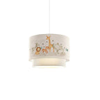 Suspension luminaire Plafonnier pour enfants  E27 blanc-orange D30x70cm
