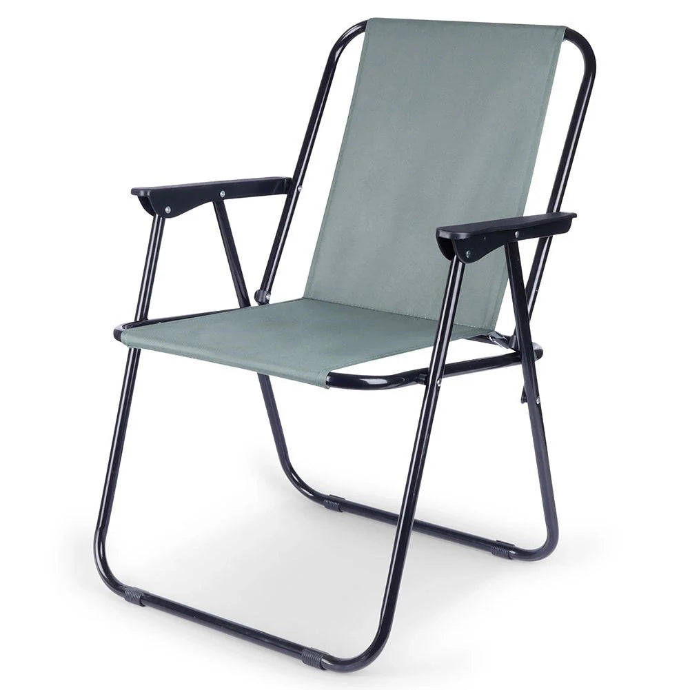 Chaise de camping pliante pour la plage et la pêche avec accoudoirs