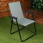 Chaise de camping pliante pour la plage et la pêche avec accoudoirs