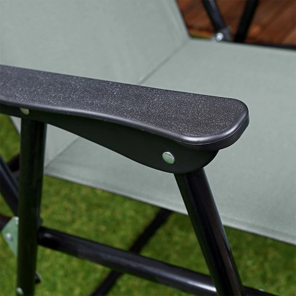 Chaise de camping pliante pour la plage et la pêche avec accoudoirs