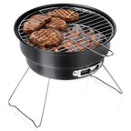 Barbecue à charbon de bois en acier pliable et portable 28x26x22 cm