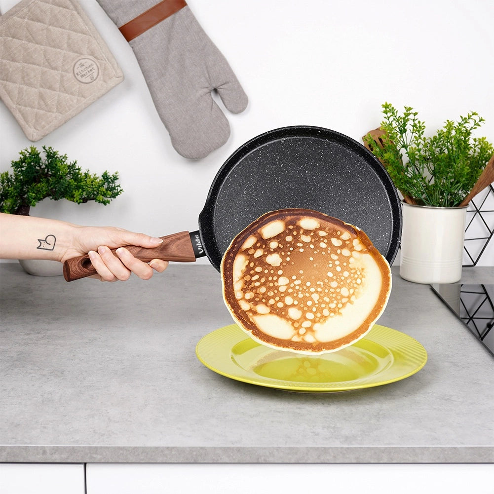 Poêle plate à revêtement granit 24 cm