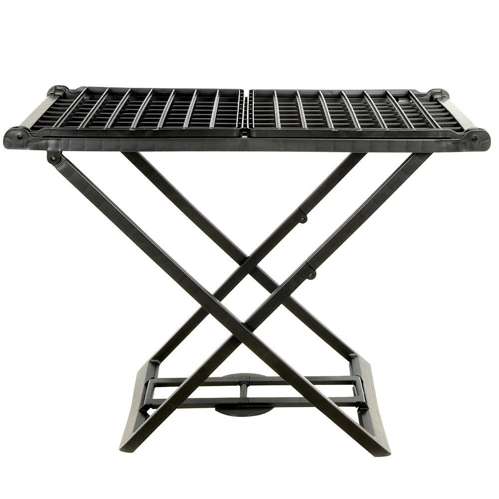 Étendoir à linge noir pliable XXL 208 cm