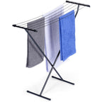 Étendoir à linge pliable en métal noir 91 x 84 cm