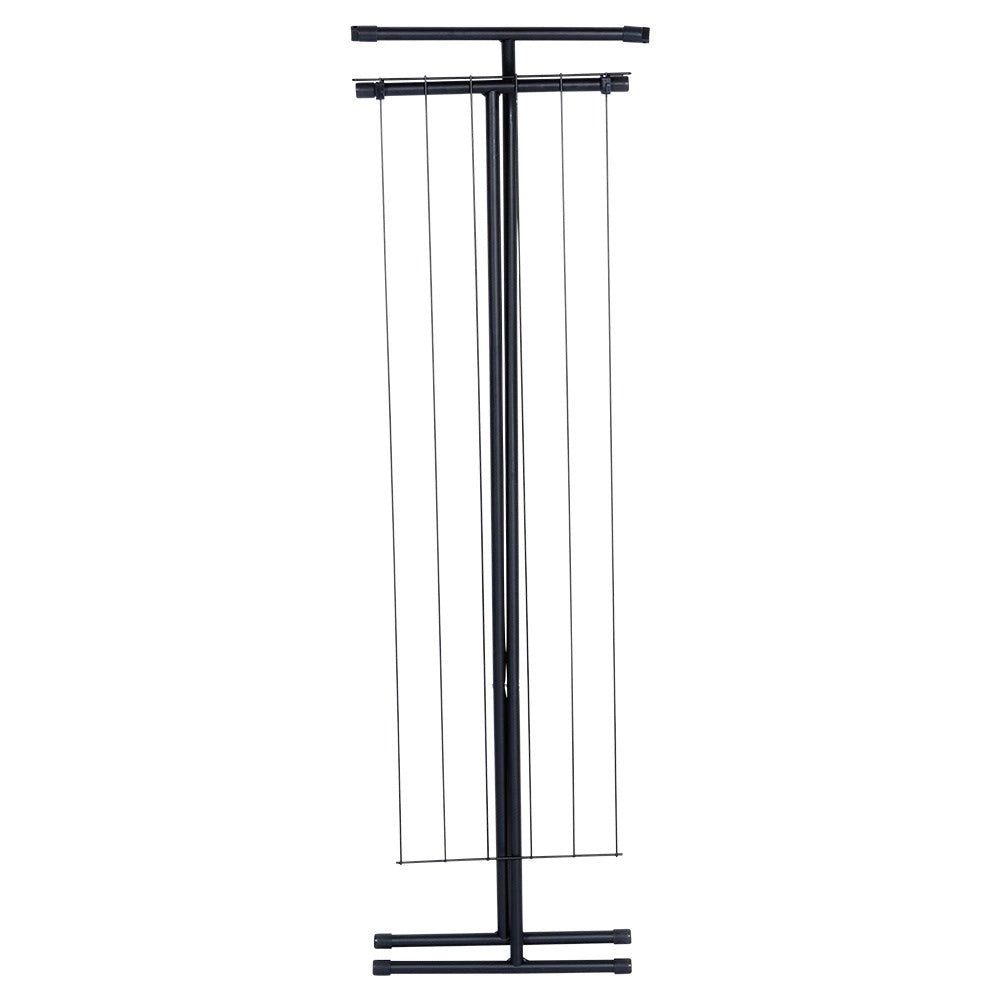 Étendoir à linge pliable en métal noir 91 x 84 cm