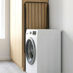 Étendoir à linge pliable en métal noir 93x43x88 cm