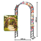 Arche de jardin en métal 145 x 235 cm