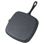 Poêle  a  grill carrée en fonte avec poignée silicone 24,5 x 24 cm