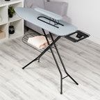 Table planche à repasser avec manche gris 140x39x92 cm