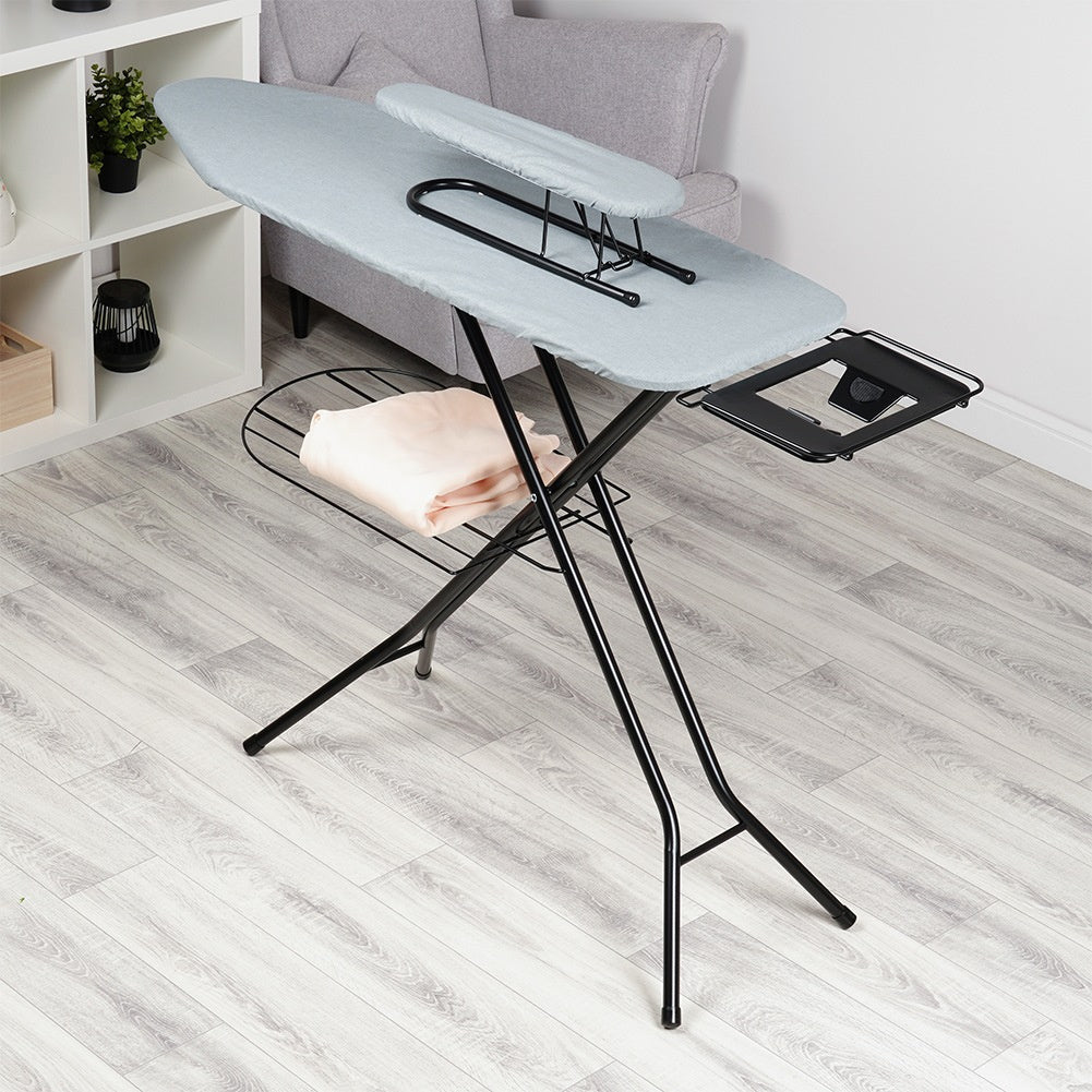 Table planche à repasser avec manche gris 140x39x92 cm