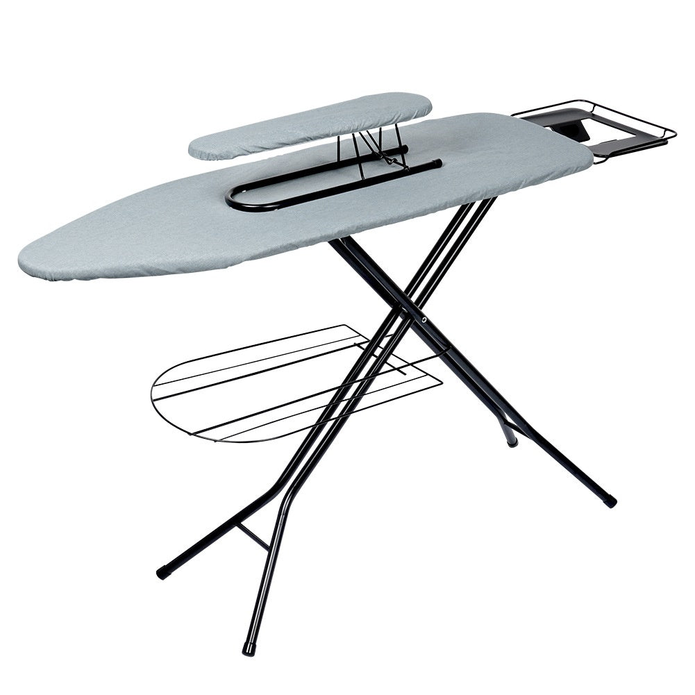 Table planche à repasser avec manche gris 140x39x92 cm