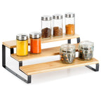 Étagère de cuisine en bois à 3 niveaux 32 x 23,5 x 9,6 cm