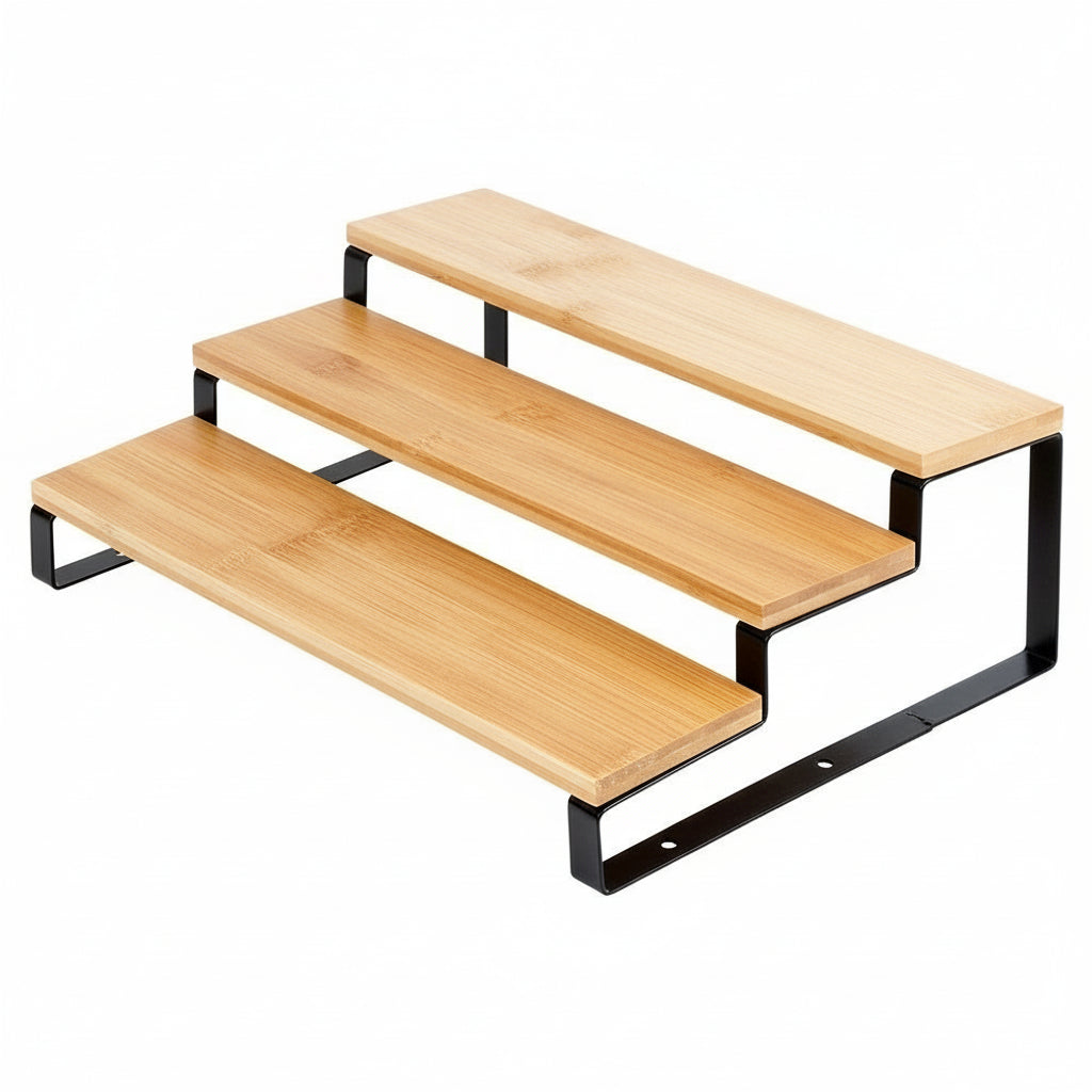 Étagère de cuisine en bois à 3 niveaux 32 x 23,5 x 9,6 cm