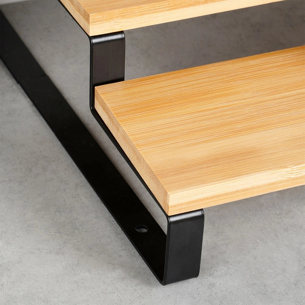 Étagère de cuisine en bois à 3 niveaux 32 x 23,5 x 9,6 cm