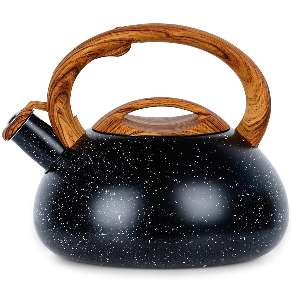 Bouilloire sifflante en acier noir  3 litres