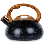 Bouilloire sifflante en acier noir  3 litres