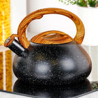 Bouilloire sifflante en acier noir  3 litres