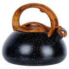 Bouilloire sifflante en acier noir  3 litres