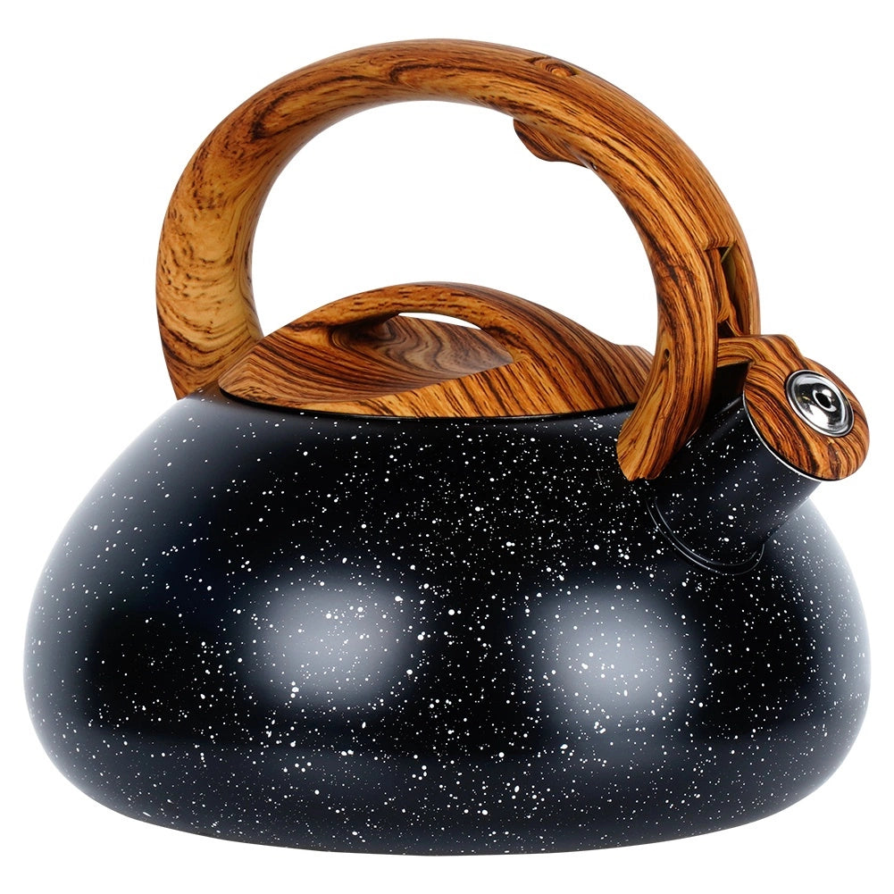 Bouilloire sifflante en acier noir  3 litres