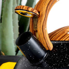 Bouilloire sifflante en acier noir  3 litres