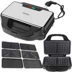 Appareil à sandwichs croque monsieur gaufrier 1500W
