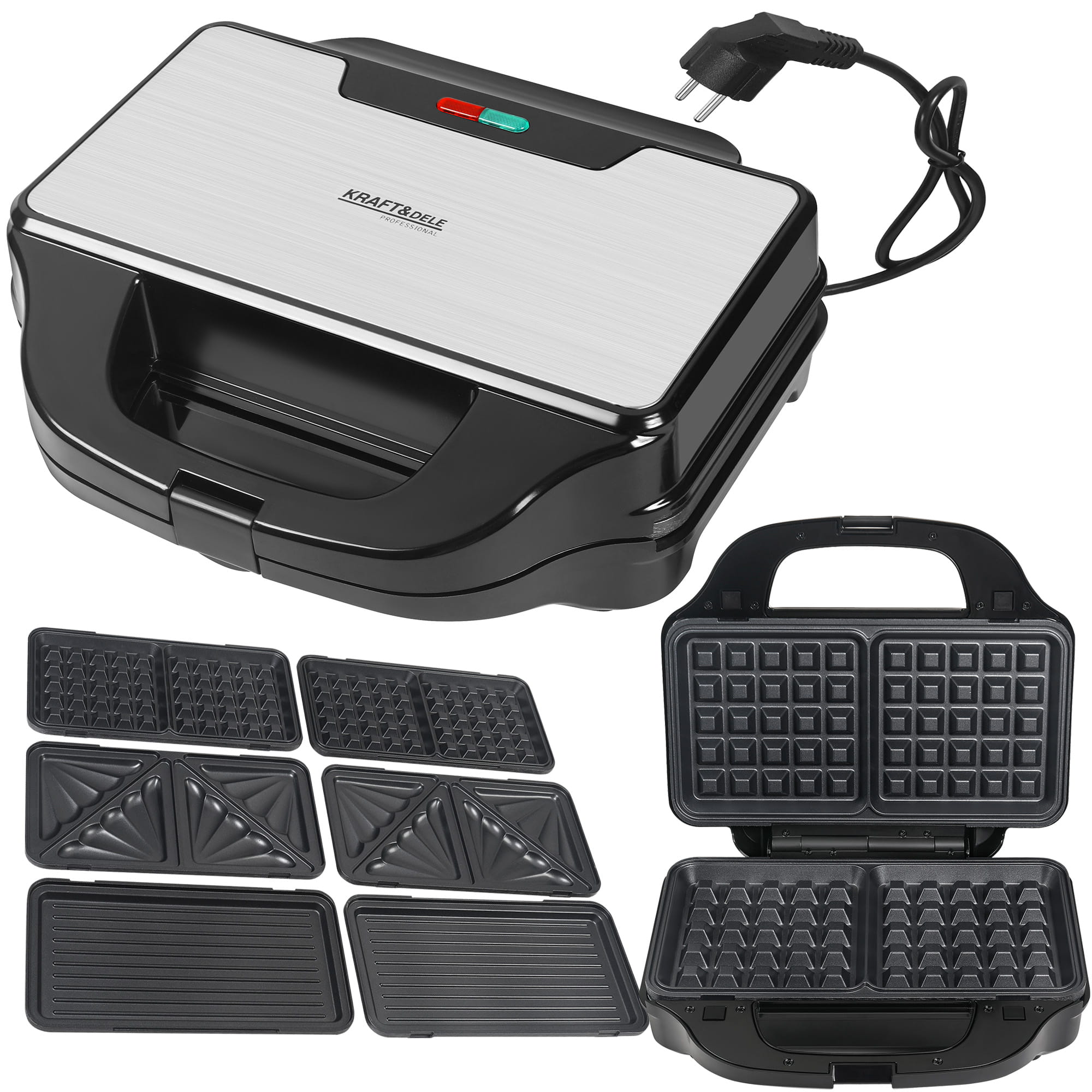 Appareil à sandwichs croque monsieur gaufrier 1500W