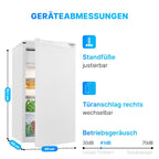 Réfrigérateur Bomann KS 7349, 91 L, 2 étagere en verre, éclairage intérieur LED, bac à légumes, blanc