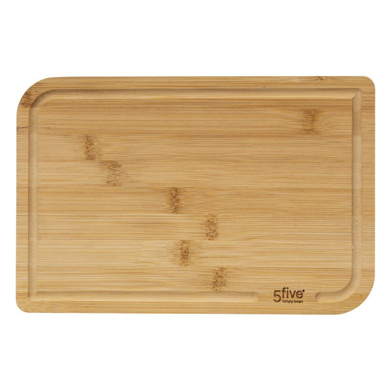 Ensemble de 2 planches à découper avec rigole récupératrice en bambou