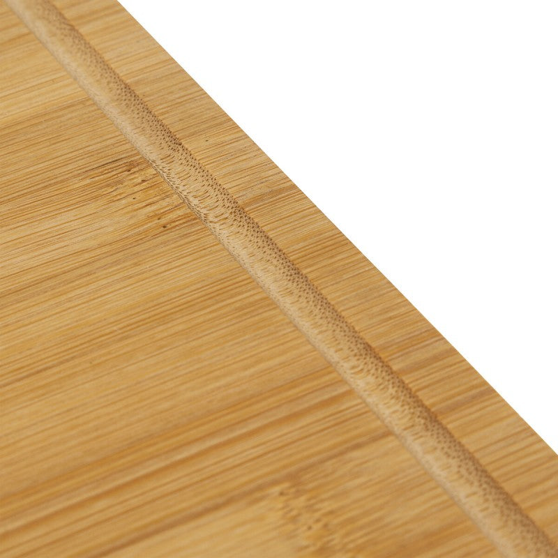 Ensemble de 2 planches à découper avec rigole récupératrice en bambou