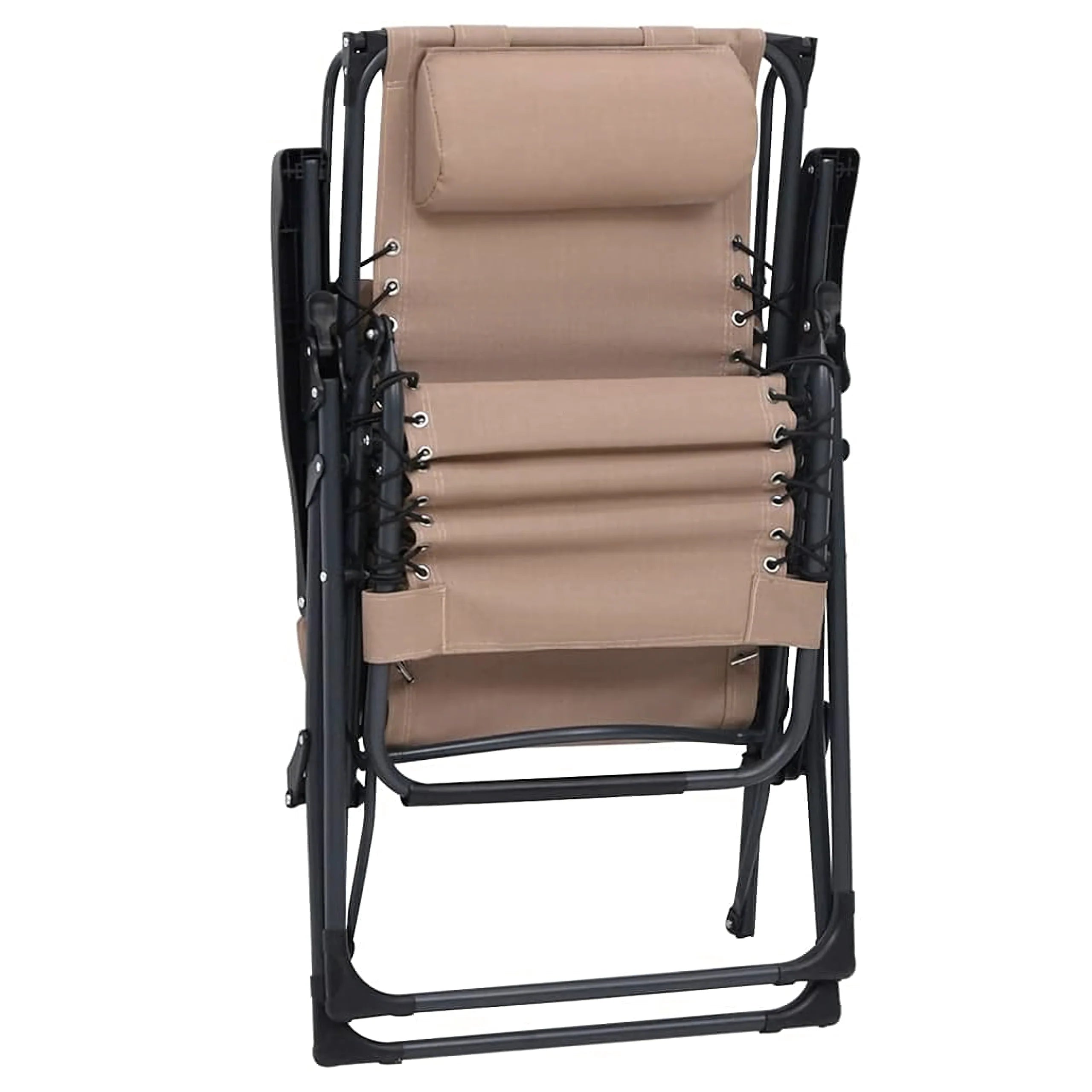 Chaise Longue Pliante Transat  jardin avec Pare-Soleil 51 × 88 × 107 cm