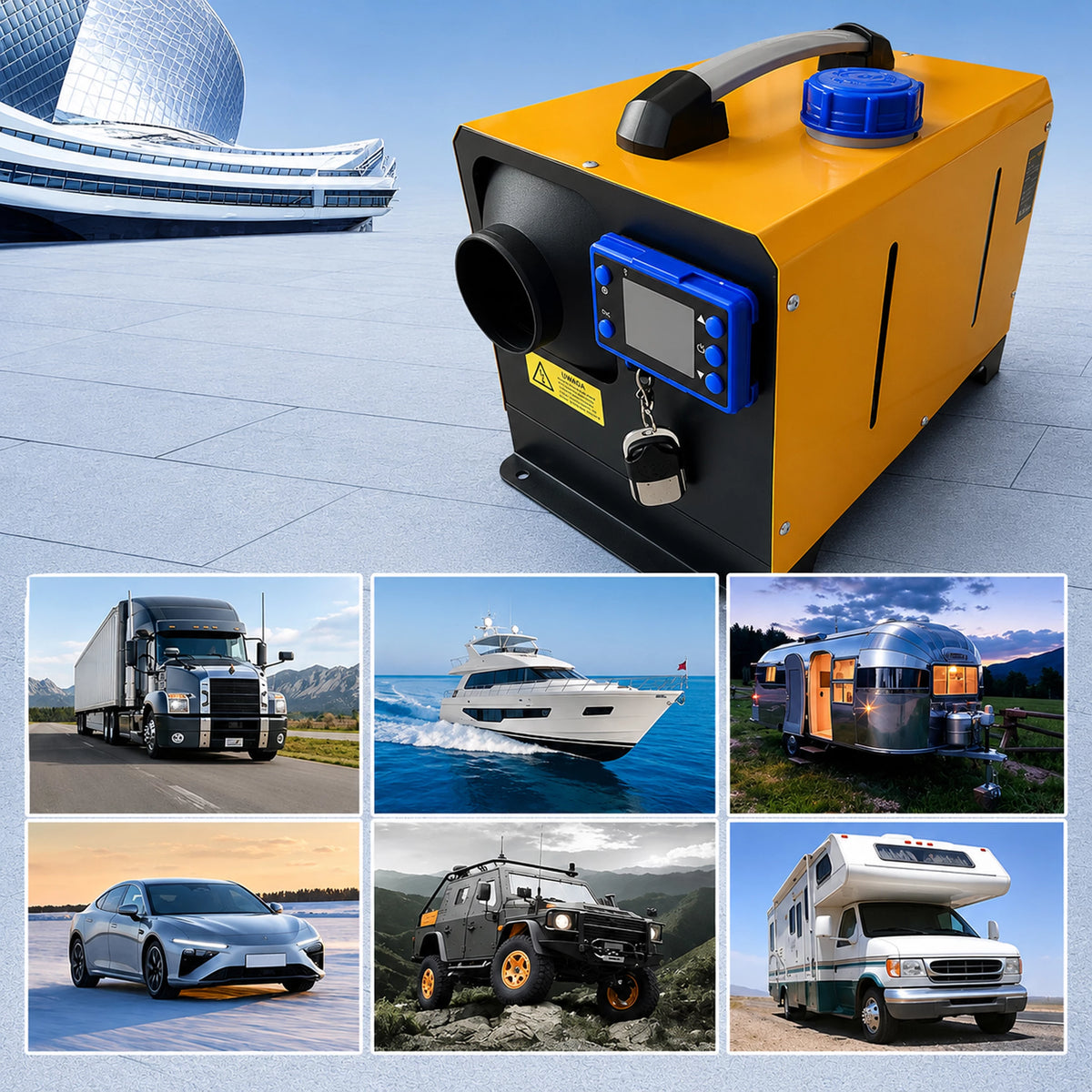 Chauffage Diesel 8 kW 12/24 V Bluetooth avec souffleur