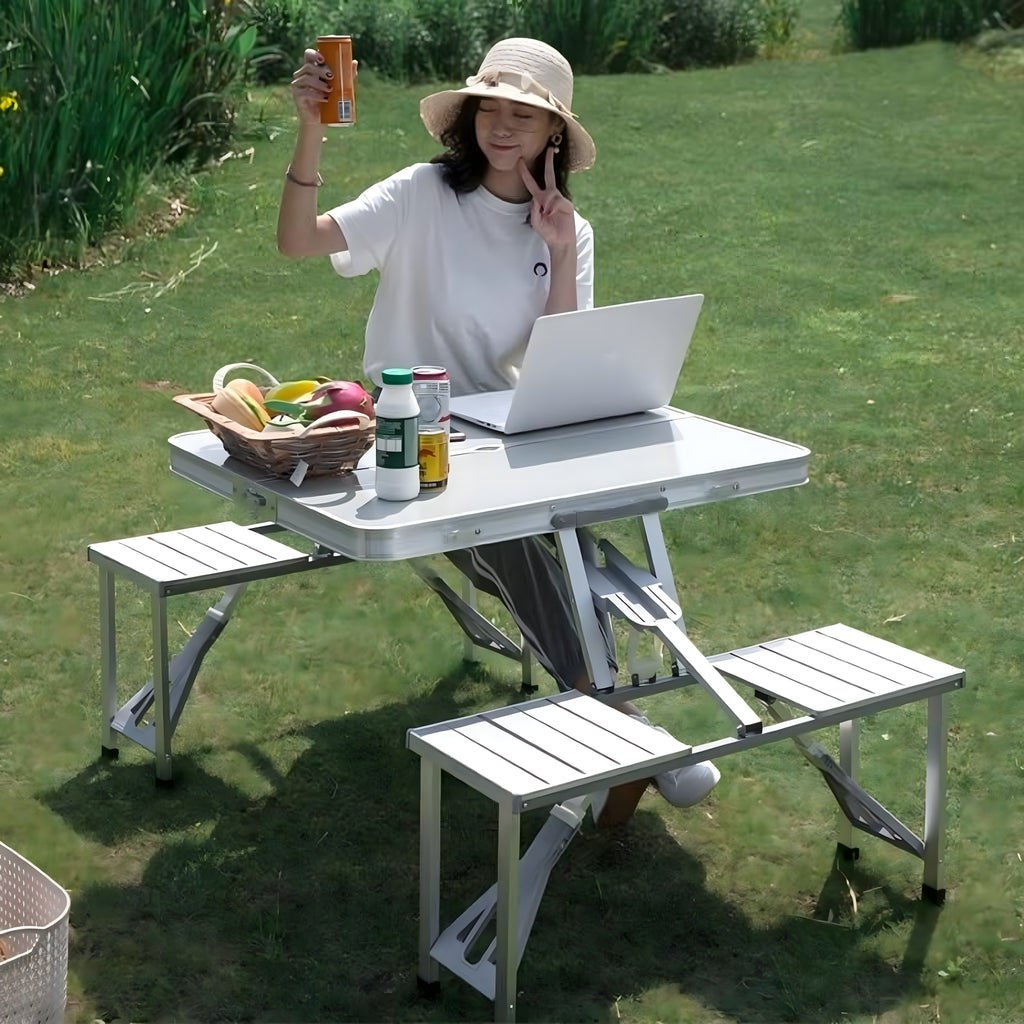 Table Valise Pique-Nique Camping banc  85x67 cm