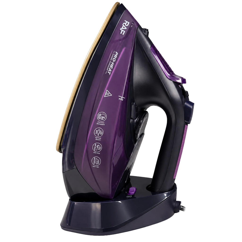Fer à  repasser vapeur sans fil  2400W avec station de charge en céramique
