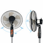Ventilateur sur pied 5 pales silencieux  45 cm