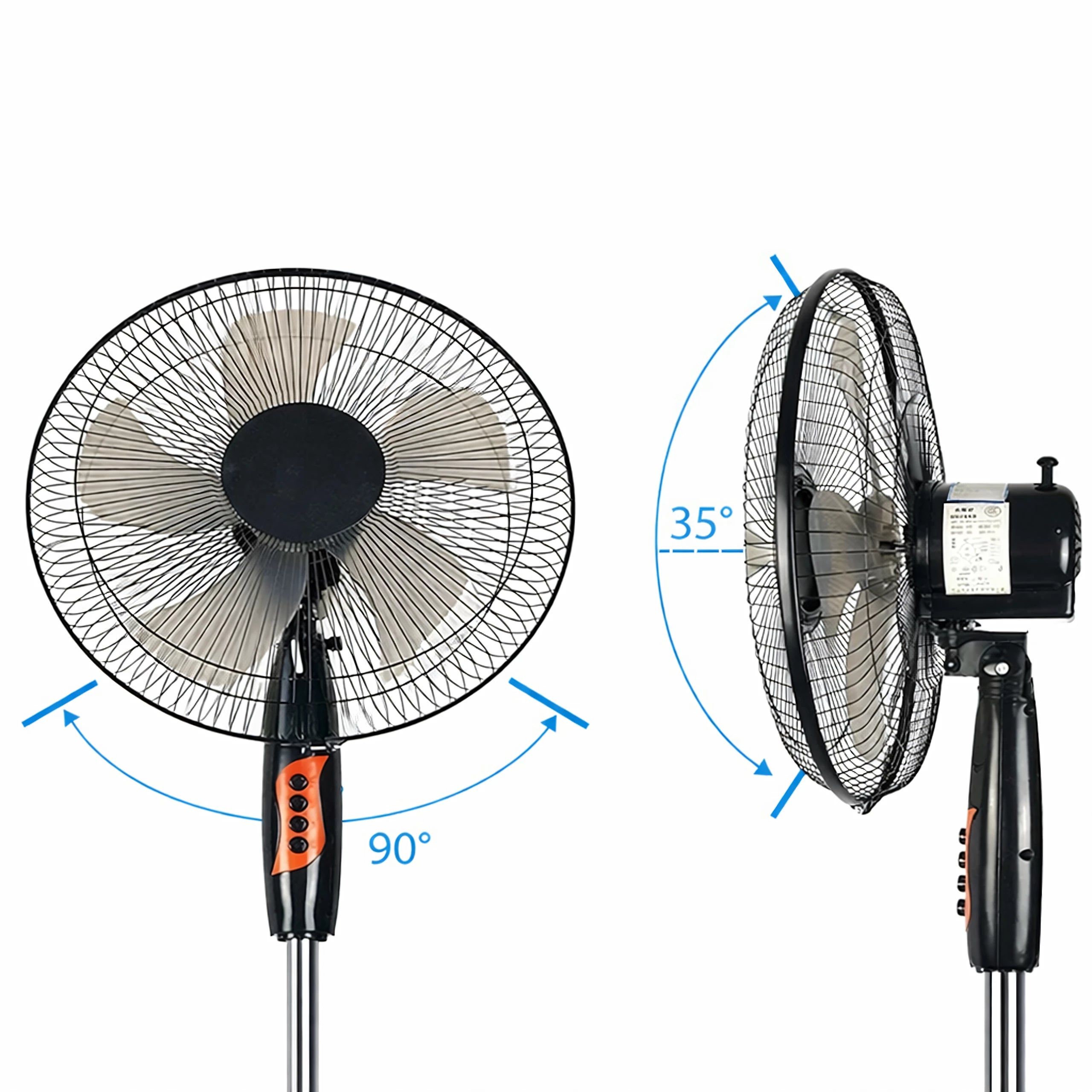Ventilateur sur pied 5 pales silencieux  45 cm