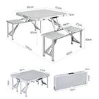 Table Valise Pique-Nique Camping banc  85x67 cm