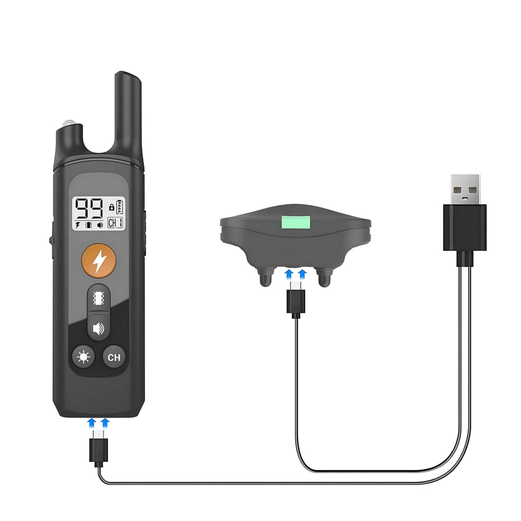 Collier de dressage pour chien étanche 4 modes 800M rechargeable