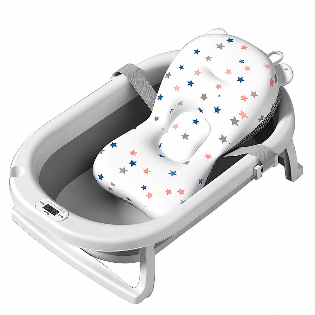 Baignoire bébé pliable avec thermomètre LCD et oreiller