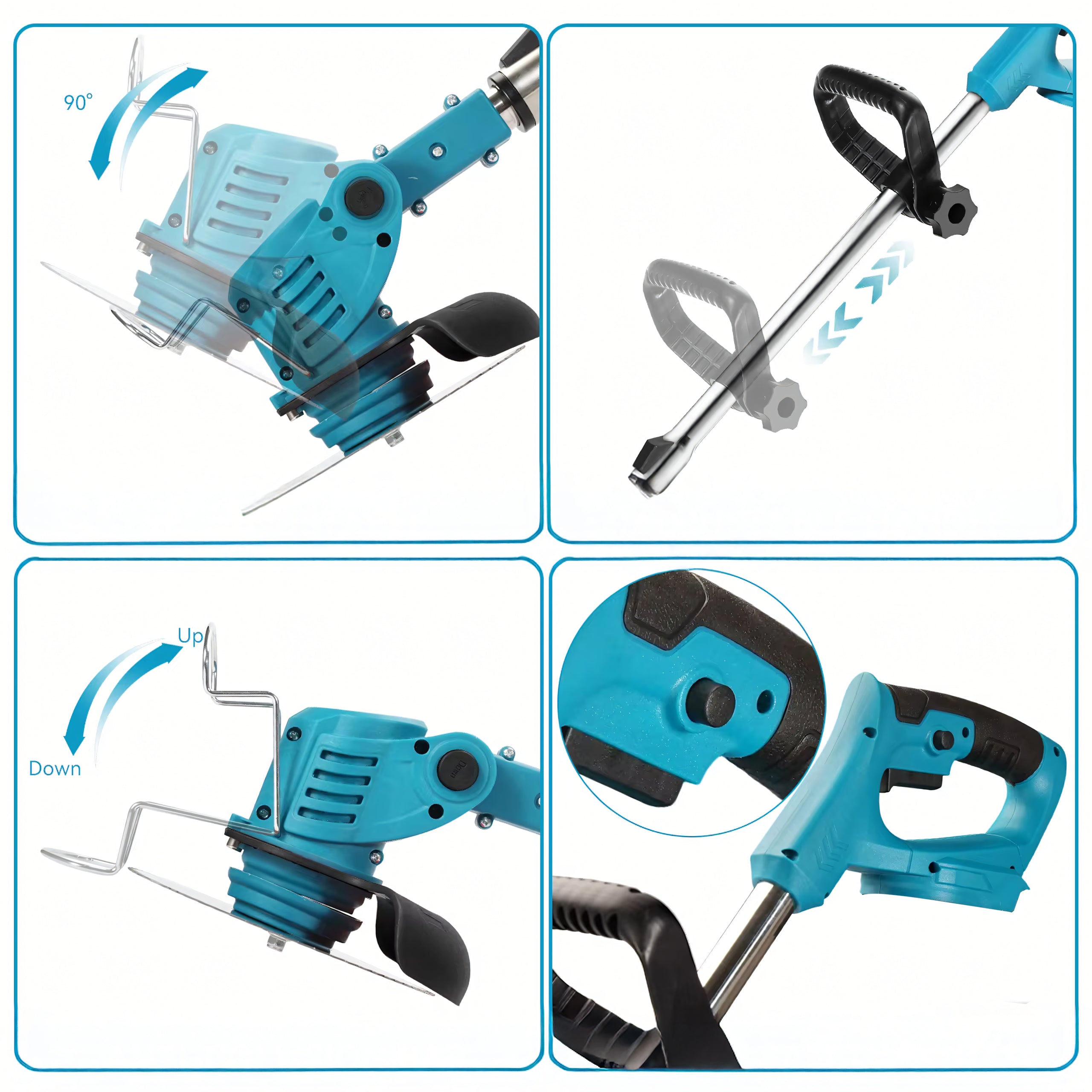 Ensemble Débroussailleuse Coupe-bordures rotofil  électrique 2 batterie 650 W 18 000 tr/min