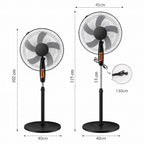 Ventilateur sur pied 5 pales silencieux  45 cm