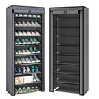 Meuble armoire à chaussures pliable en tissu 160 x 60 x 30 cm