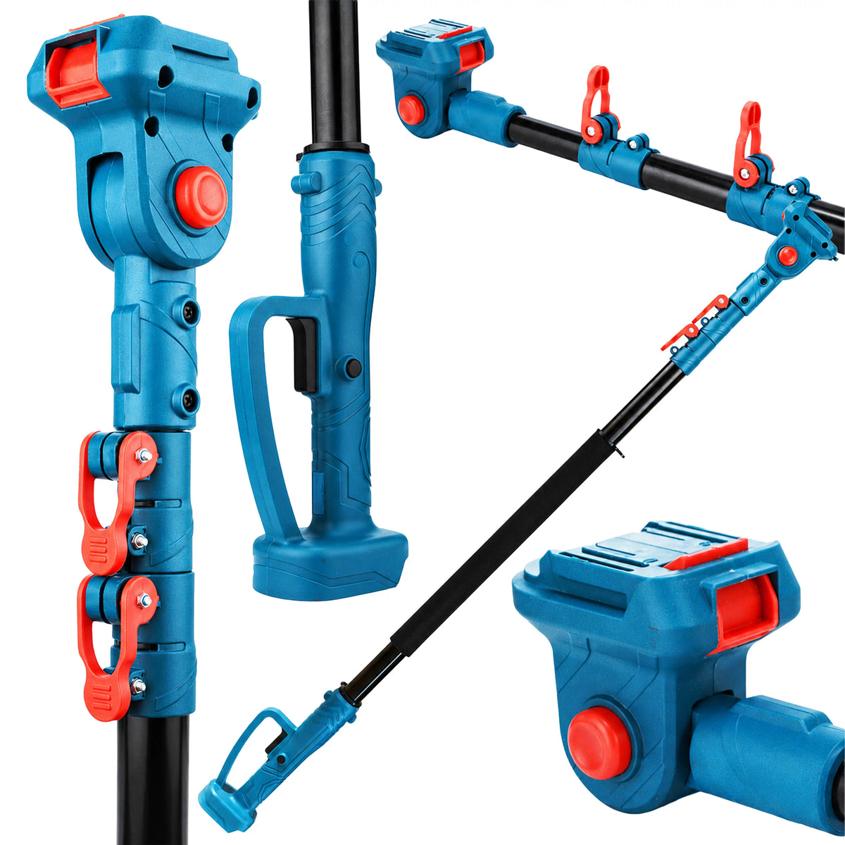 Ensemble 3 en 1 : Tronçonneuse sécateur sans fil + perche + chargeur 2 batteries