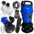 Pompe vide cave fosse septique avec broyeur d'eau + TUYAU 2'' 30M 16000 l/h