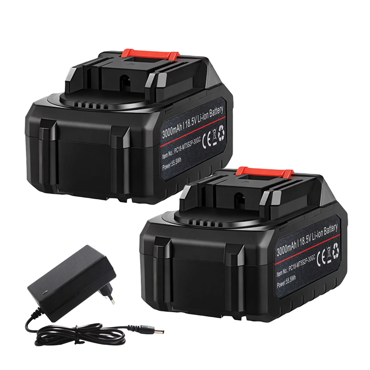 Ensemble 3 en 1 : Tronçonneuse sécateur sans fil + perche + chargeur 2 batteries