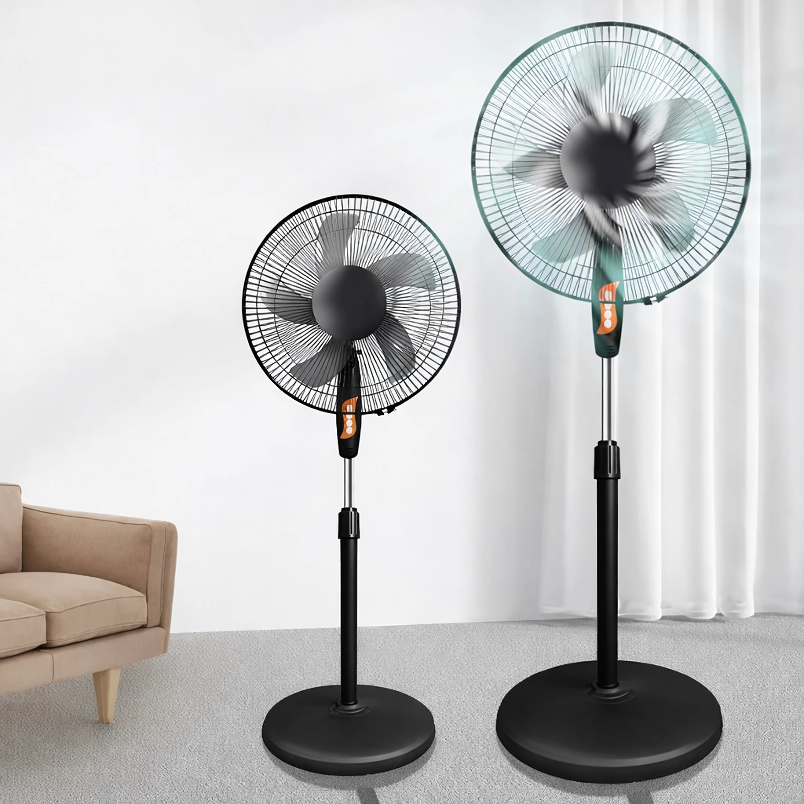 Ventilateur sur pied 5 pales silencieux  45 cm