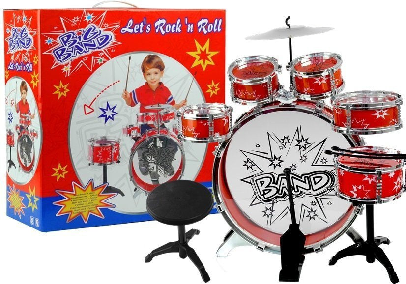 Ensemble Batterie pour enfant 6 tambours + cymbales + pédale