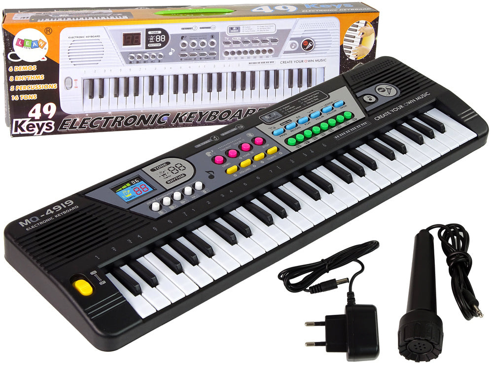 Piano Clavier Orgue avec Microphone 49 touches pour enfant