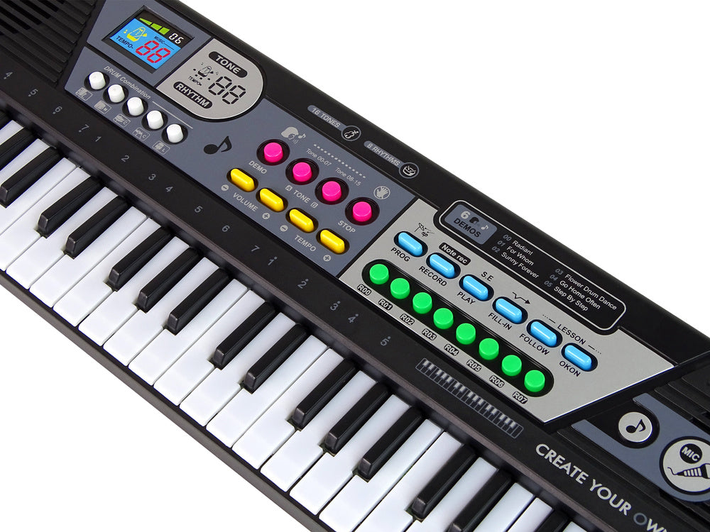 Piano Clavier Orgue avec Microphone 49 touches pour enfant